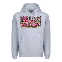 Heather Grey Warriors wear pink Premium Hoodie - FaDigitalArtStudio