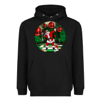 Black Dancing santa Heavyweight Hoodie - FaDigitalArtStudio
