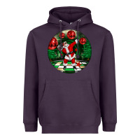 Plum Dancing santa Heavyweight Hoodie - FaDigitalArtStudio