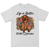 Dove Grey life is better with a labrador Premium Tee - JahusDesignShop