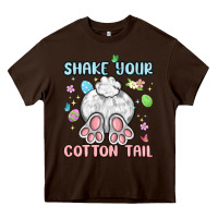 Chocolate Brown shake your cotton tail Heavy Core Tee - MaliasSmallBusiness