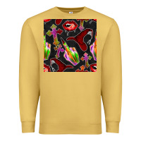 Antique Gold halloween bad witch seamless pattern Premium Sweatshirt - BundleAndBundleShop