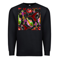 Black halloween bad witch seamless pattern Premium Sweatshirt - BundleAndBundleShop