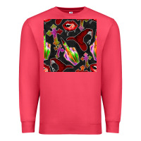 Cardinal halloween bad witch seamless pattern Premium Sweatshirt - BundleAndBundleShop