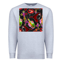Heather Grey halloween bad witch seamless pattern Premium Sweatshirt - BundleAndBundleShop
