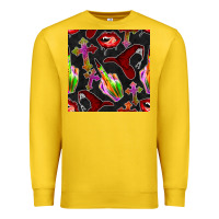 Lemon halloween bad witch seamless pattern Premium Sweatshirt - BundleAndBundleShop