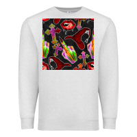 Oatmeal Heather halloween bad witch seamless pattern Premium Sweatshirt - BundleAndBundleShop