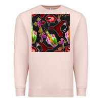 Pale Pink halloween bad witch seamless pattern Premium Sweatshirt - BundleAndBundleShop