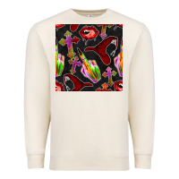 Sandshell halloween bad witch seamless pattern Premium Sweatshirt - BundleAndBundleShop