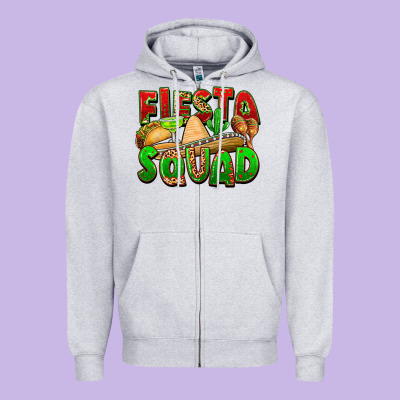 Fiesta Squad Zipper Hoodie Designed By Fadigitalartstudio