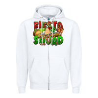 White Fiesta squad Zipper Hoodie - FaDigitalArtStudio