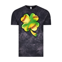 Cloud Black st. patrick's day clover softball Vintage Tee - Artiststas