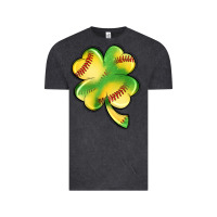 Vintage Black st. patrick's day clover softball Vintage Tee - Artiststas