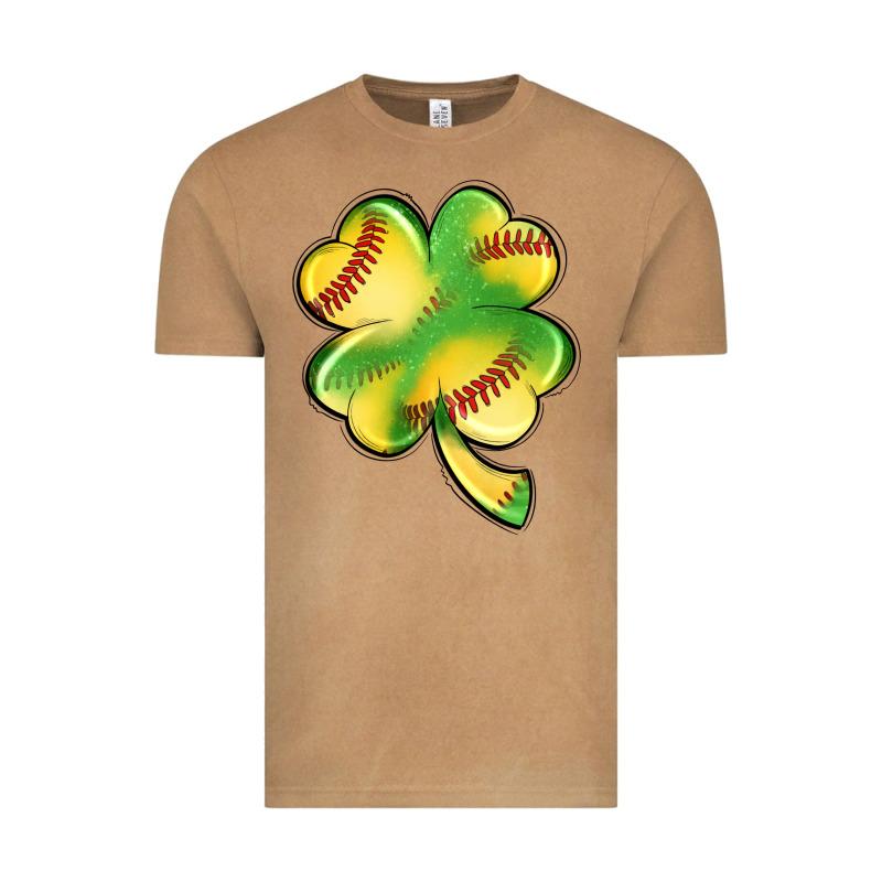St. Patrick's Day Clover Softball Vintage Tee by Artiststas | Teevron