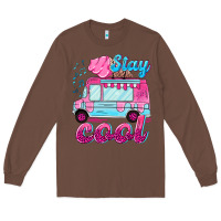 Chestnut Stay cool with ice cream van summer Long Sleeve Tee - NancyCooperArtShop