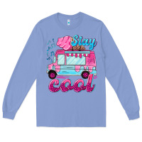 Colony Blue Stay cool with ice cream van summer Long Sleeve Tee - NancyCooperArtShop