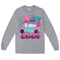 Heather Grey Stay cool with ice cream van summer Long Sleeve Tee - NancyCooperArtShop