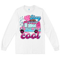 White Stay cool with ice cream van summer Long Sleeve Tee - NancyCooperArtShop