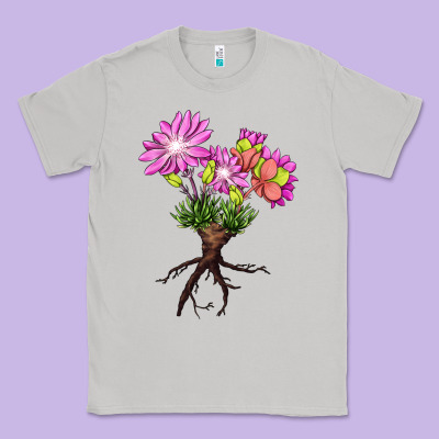 Bitterroot Flower Illustrations Classic Tee Designed By Lillyallendesigns