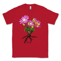 Red Bitterroot Flower Illustrations Classic Tee - LillyAllenDesigns