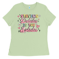 Matcha staying delulu is the solulu Ladies Tee - MaliasSmallBusiness