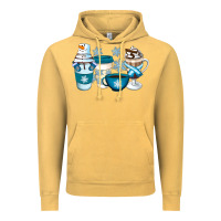 Vintage Mustard Winter Coffee Cups Vintage Hoodie - Artiststas