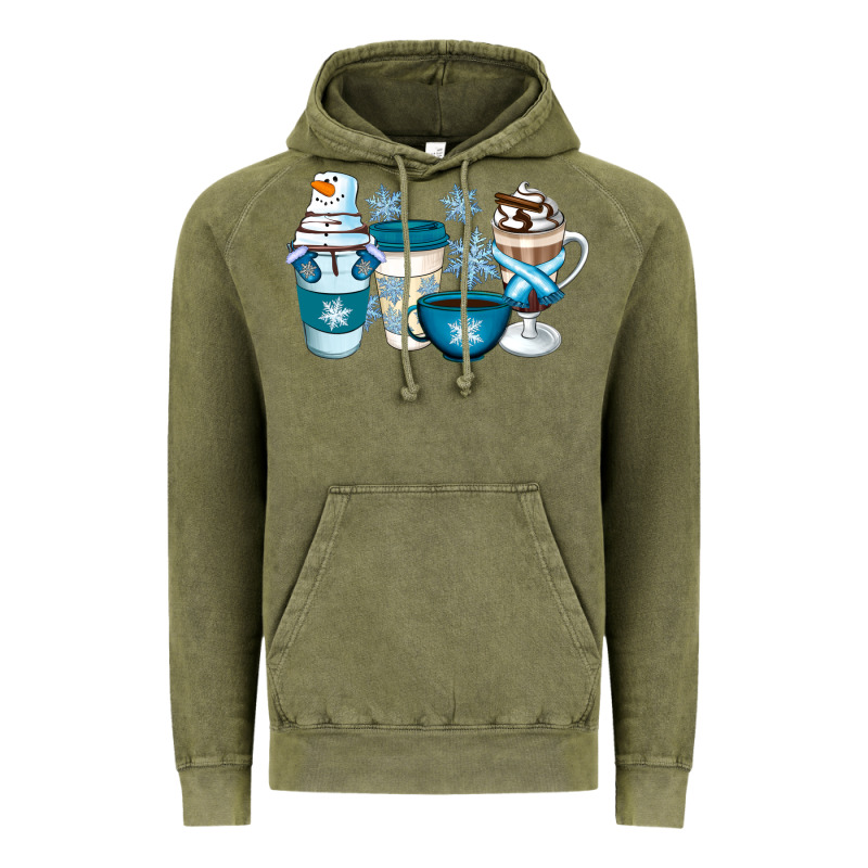 Winter Coffee Cups Vintage Hoodie by Artiststas | Teevron