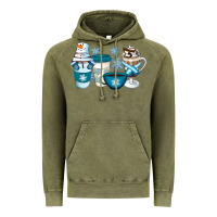 Vintage Olive Winter Coffee Cups Vintage Hoodie - Artiststas