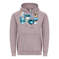 Vintage Zinc Winter Coffee Cups Vintage Hoodie - Artiststas