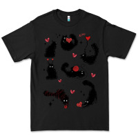 Black valentine cat Premium Tee - MaliasSmallBusiness