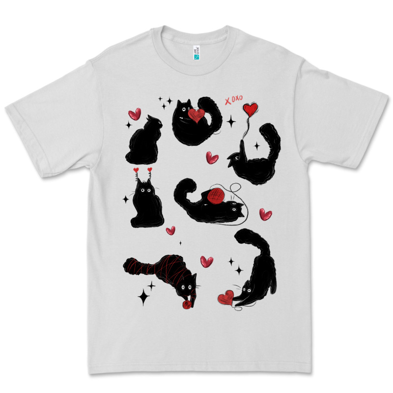 Valentine Cat Premium Tee by MaliasSmallBusiness | Teevron