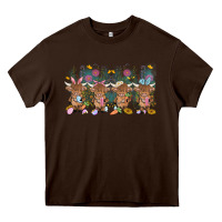 Chocolate Brown easter day baby highland cow Heavy Core Tee - MaliasSmallBusiness