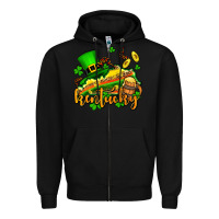 Black St. Patrick's Kentucky map Zipper Hoodie - OliviaCreatesArt