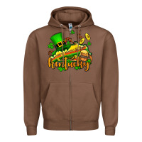 Chestnut St. Patrick's Kentucky map Zipper Hoodie - OliviaCreatesArt