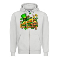 Dove Grey St. Patrick's Kentucky map Zipper Hoodie - OliviaCreatesArt