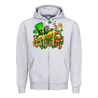 Heather Grey St. Patrick's Kentucky map Zipper Hoodie - OliviaCreatesArt