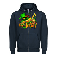 Navy St. Patrick's Kentucky map Zipper Hoodie - OliviaCreatesArt