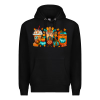 Black Thanksgiving Coffee Cups Premium Hoodie - FaDigitalArtStudio