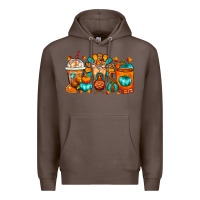 Coffee Thanksgiving Coffee Cups Premium Hoodie - FaDigitalArtStudio
