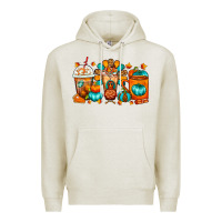 Oatmeal Heather Thanksgiving Coffee Cups Premium Hoodie - FaDigitalArtStudio