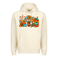 Sandshell Thanksgiving Coffee Cups Premium Hoodie - FaDigitalArtStudio