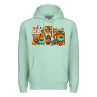 Seafoam Thanksgiving Coffee Cups Premium Hoodie - FaDigitalArtStudio