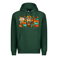 Sports Green Thanksgiving Coffee Cups Premium Hoodie - FaDigitalArtStudio