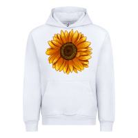 White Soraya Sunflower Urban Hoodie - LillyAllenDesigns