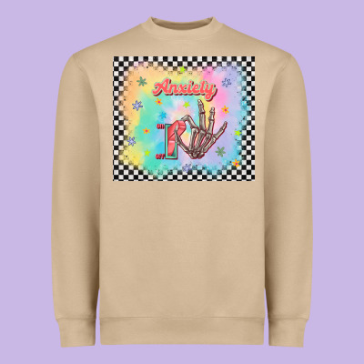 Anxiety On Tumbler Heavyweight Sweatshirt Designed By Tumblerdesignbyshophia