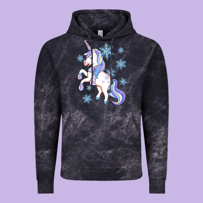 Winter Unicorn Vintage Hoodie Designed By Artiststas