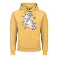 Vintage Mustard Winter unicorn Vintage Hoodie - Artiststas