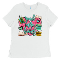 White read more books Ladies Tee - MaliasSmallBusiness