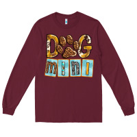 Burgundy Dog Mini with Paw Long Sleeve Tee - texasbilliewilder