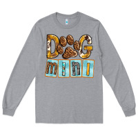 Heather Grey Dog Mini with Paw Long Sleeve Tee - texasbilliewilder